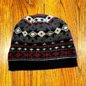 Gap wool hat red black and gray OS